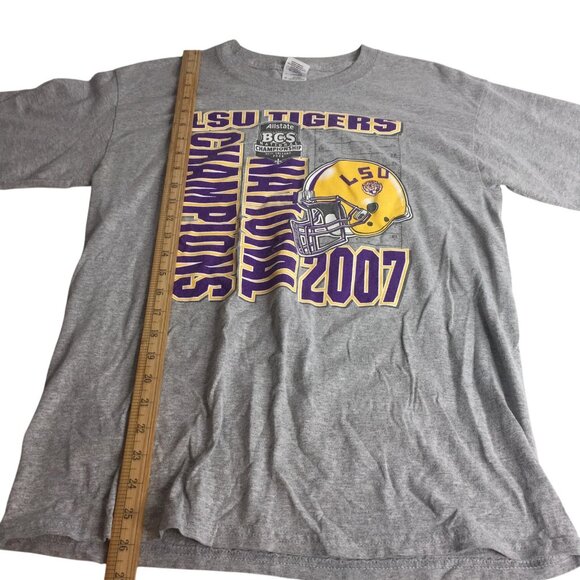 LSU Tigers Shirt Mens Medium Football 2007 BCS National Champions Long Sleeve - Picture 9 of 13